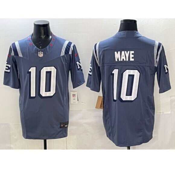 ✅Drake Maye Vapor 10# Jersey Stitched Storm Blue Mens Youths Available Select - Picture 1 of 1